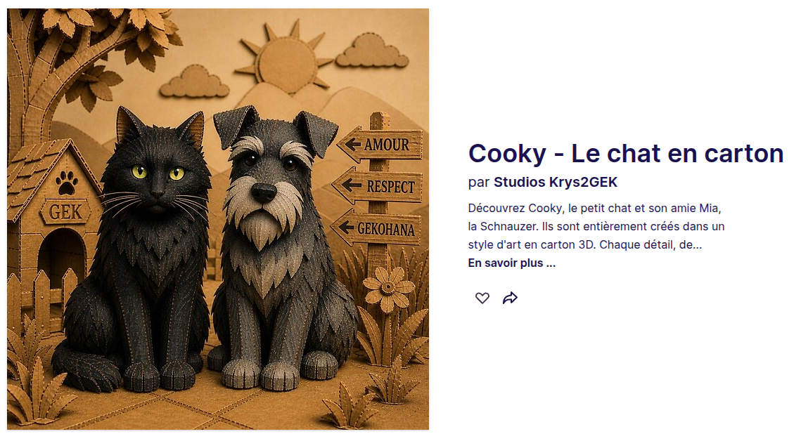 Cooky - Le chat en carton